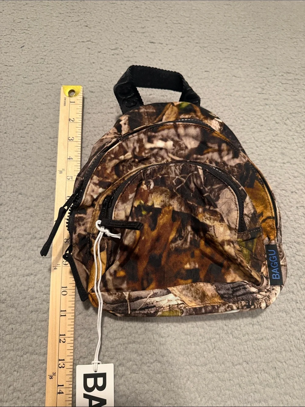 BAGGU Mini Nylon Backpack Camouflage Brown Style Backpack
